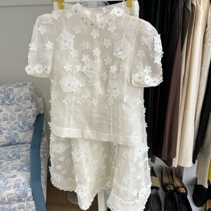 White Floral Embroidered Dress